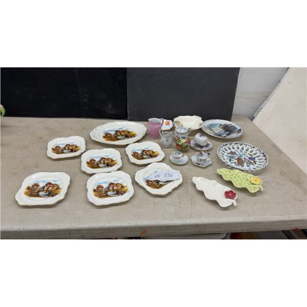 Lancaster and Sandland  The Jolly Boatman  English Ware Plates and Assorted Porcelain Collection