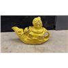Image 2 : Lingard "Old Woman in a Shoe" Teapot, 2 Hand Painted Swans with 22 KT Gold Trim and 3 Pieces