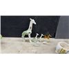 Image 2 : Ceramic Giraffe Figurines, Delft, Frog Decor, Scottie Dog, Occupied Japan Donkey Cart