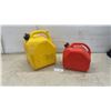 Image 1 : 5.3 Gallon/20L Diesel Fuel Can and Red 10L Gasoline Can with Safety Spouts