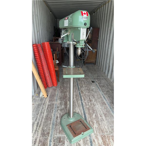 General Mfg. Co. Ltd. Model 3400 Drill Press, 115V, 3/4 HP, 8.2A, 60Hz, and Hand Truck