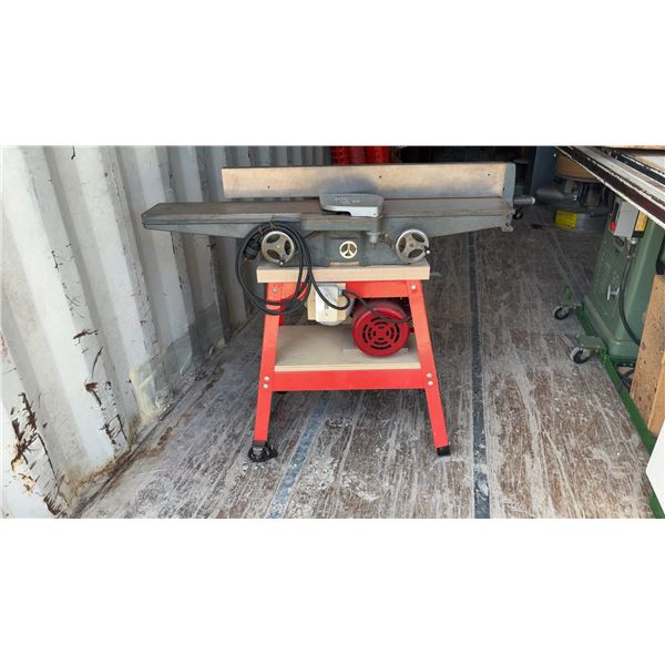 Rockwell 37-220 Jointer, Serial No. 297529, on Red Stand with Casters and Motor