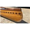 Image 2 : 17ft Cedar Canoe with Two Woven Blue Seats (Has a Hole in it)