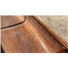 Image 6 : 17ft Cedar Canoe with Two Woven Blue Seats (Has a Hole in it)