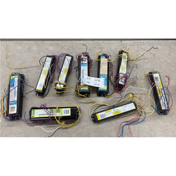 Lot of 10 Fluorescent Ballasts: Philips R-2S40-TPC, Philips RQM-2S40-TPC, and Advance RELB-2S40-SC