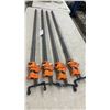 Image 4 : Four Pony 612 Pipe Clamps with 48” Pipes