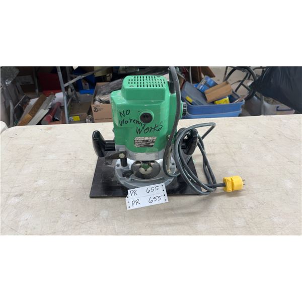 Hitachi M12V 3 1/4 HP 1/2” Router, 115V AC, 15A, 1640W, 8000-20000 RPM, and Base