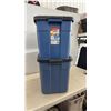 Image 3 : Rubbermaid Roughneck 68L Storage Totes with Black Lids, 24” x 16” x 16 1/2”, Set of 2
