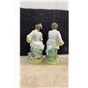 Image 3 : Pair of Dresden-Style Porcelain Figurines, Bisque Spill Vases, and Novelty Figurine, Late 19th Cent