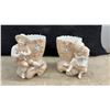 Image 4 : Pair of Dresden-Style Porcelain Figurines, Bisque Spill Vases, and Novelty Figurine, Late 19th Cent