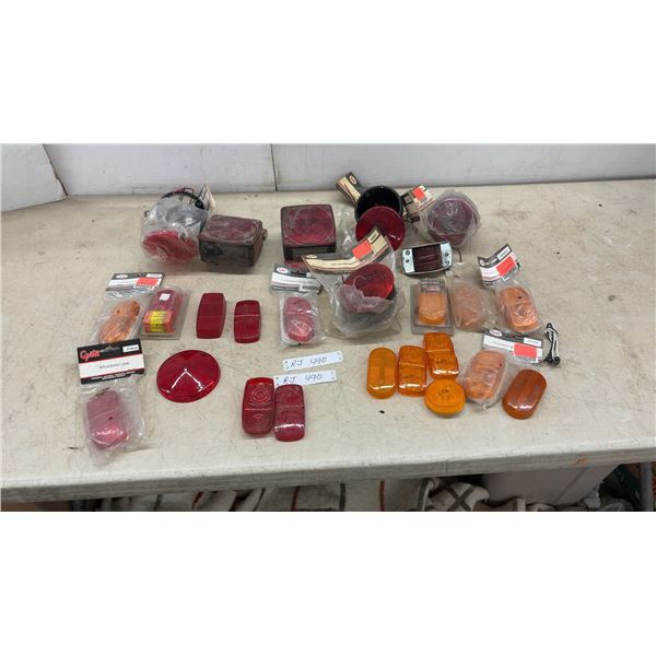 Vehicle Lighting Amber and Red Clearance Marker Lamps, Lenses, Stop/Tail Lamps