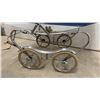 Image 2 : Vintage Silver Cross Capriole Baby Pram, Blue and White Boat-Style Body, Chrome Chassis