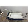 Image 5 : Vintage Silver Cross Capriole Baby Pram, Blue and White Boat-Style Body, Chrome Chassis