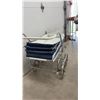 Image 6 : Vintage Silver Cross Capriole Baby Pram, Blue and White Boat-Style Body, Chrome Chassis