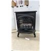 Image 1 : Quality Craft SBQC112A-GBK Electric Fireplace Stove Heater, 1500W, with Flame Effect