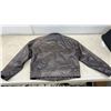 Image 4 : Dark Brown Leather Bomber Jacket with Snap Storm Flap, Sz Med ?