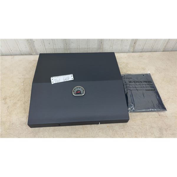 Grill or Smoker Lid with Integrated Temperature Gauge with handle and hardware with Protective