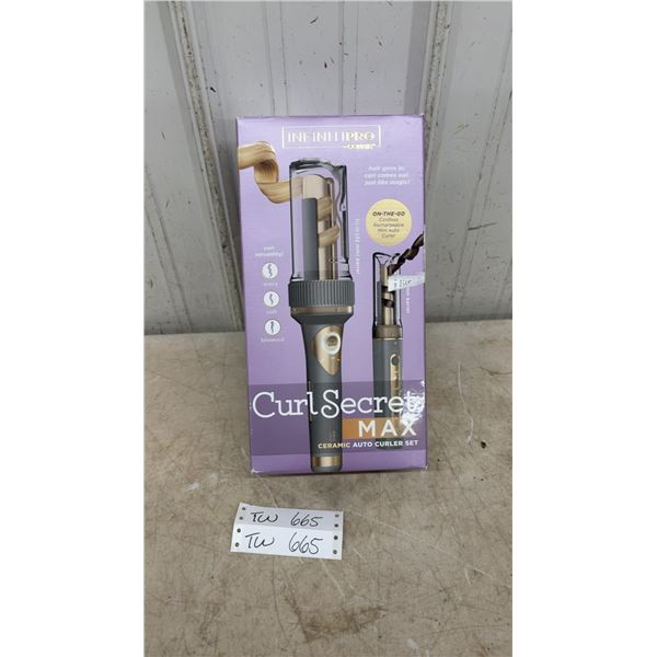 InfinitiPRO by Conair Curl Secret MAX Ceramic Auto Curler Set, 1 1/4” and 1” Barrels