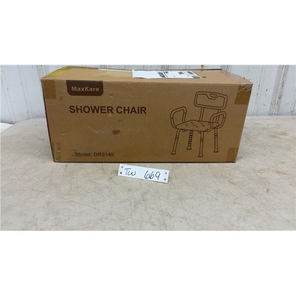 MaxKare Adjustable Shower Chair with Back and Arms