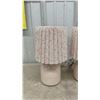 Image 2 : Pair of Room Essentials Speckled Orange Ceramic Table Lamps With Pleated Shades, 11”