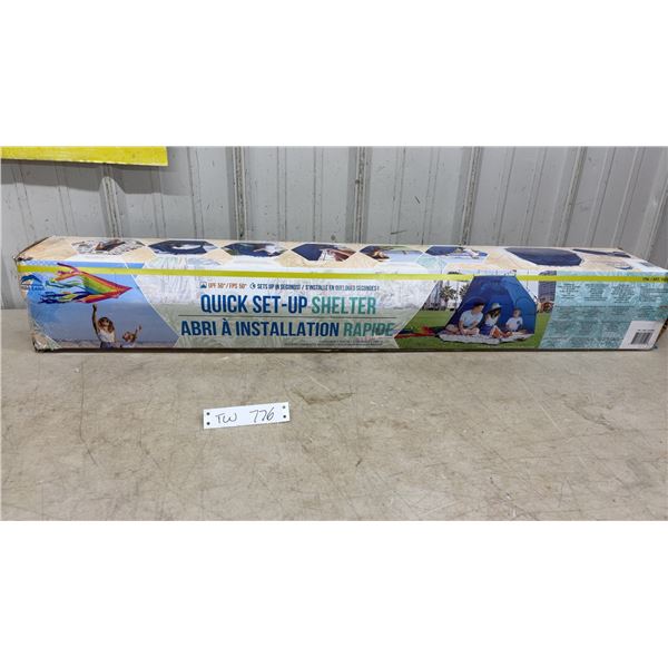 Wild Land Quick Set-Up Shelter, UPF 50+ Sun Shelter With Clip-Up Porch and Zippered Windows
