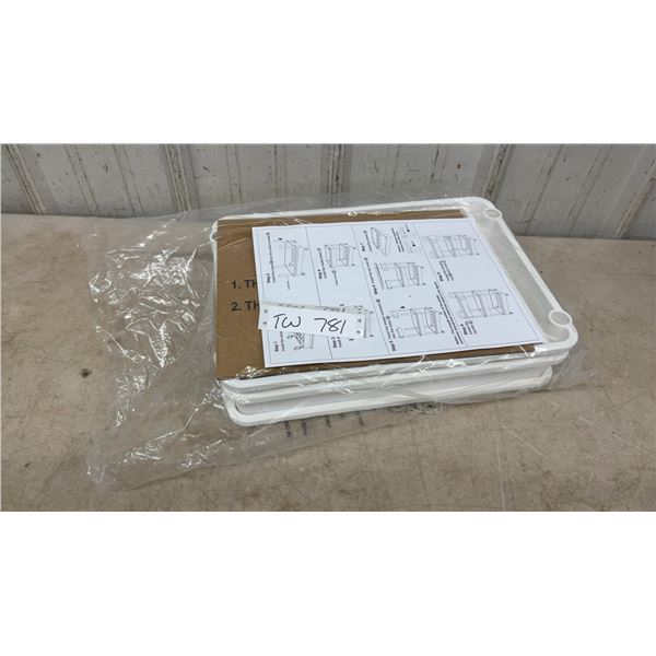 3-Tier Plastic Rolling Utility Cart With Drawer