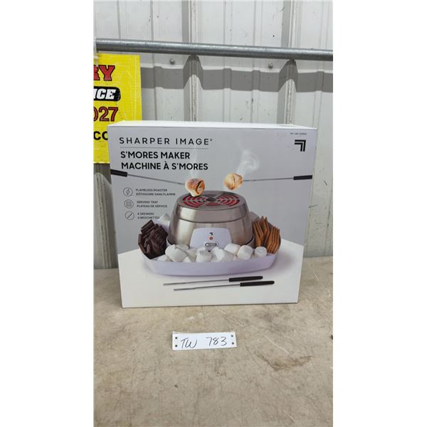 Sharper Image S'mores Maker Flameless Roaster with Serving Tray and 3 Skewers