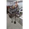 Image 1 : Two Ornate Floor Lamps, Assorted Glass Lamp Shades