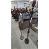 Image 3 : Two Ornate Floor Lamps, Assorted Glass Lamp Shades