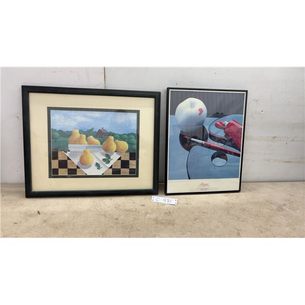 Two Framed Pictures, Largest 18 × 22”
