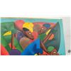 Image 4 : Haitian Folk Art Painting on Canvas by Casimire, Figures Harvesting, Signed, 41 × 30”