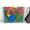 Image 7 : Haitian Folk Art Painting on Canvas by Casimire, Figures Harvesting, Signed, 41 × 30”