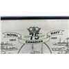 Image 2 : Framed Royal Canadian Navy 75th Anniversary Commemorative Print, 1910-1985, 20 × 26”