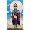 Image 4 : Framed Sterling Johnson 1989 Native American Portrait "Miss Riverbend 1984-85” Artwork, 20 × 26”