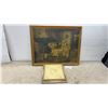 Image 1 : Framed Friedrich Heyser Tavern Scene Print, 24 × 30” and Framed Bas-Relief Cameo Portrait of a