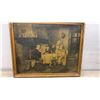 Image 5 : Framed Friedrich Heyser Tavern Scene Print, 24 × 30” and Framed Bas-Relief Cameo Portrait of a