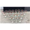 Image 2 : 21 Vintage Coca-Cola / Coke Branded Clear Glass Bell-Shaped Tumblers