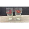 Image 3 : 21 Vintage Coca-Cola / Coke Branded Clear Glass Bell-Shaped Tumblers