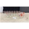 Image 1 : 13 Vintage Coca-Cola Fountain Glasses with Red Logos and 6 Christmas Santa Themed Glasses