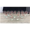 Image 2 : 13 Vintage Coca-Cola Fountain Glasses with Red Logos and 6 Christmas Santa Themed Glasses