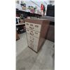 Image 1 : Vintage 4-Drawer Metal Filing Cabinet with Label Holders and Brass-Tone Pulls. 42”×18”×28”