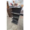Image 1 : Chrome and Black 4-Tier Display Shelf. 53”×24”×up to18”