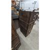 Image 2 : Stacking 4-Drawer Wooden Office Cabinet with Brass Pulls