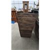 Image 3 : Stacking 4-Drawer Wooden Office Cabinet with Brass Pulls