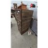Image 2 : Stacked Wooden Filing Cabinet with Four Drawers, Brass Pulls, and Numbered Labels. 51”×24”×18”