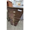 Image 8 : Stacked Wooden Filing Cabinet with Four Drawers, Brass Pulls, and Numbered Labels. 51”×24”×18”