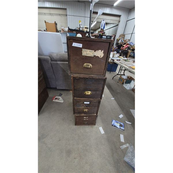 Canadian National Railways Stationery Stores 5-Drawer Wooden Filing Cabinet. 51”×15”×24”