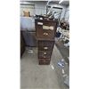 Image 1 : Canadian National Railways Stationery Stores 5-Drawer Wooden Filing Cabinet. 51”×15”×24”