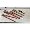 Image 1 : Four Pipe Wrenches (36” and 24”), Bolt Cutters, and More
