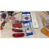 Image 3 : Assorted Vehicle Lights Including Grote LED Markers, Amber Clearance Lamps, Tail Lights